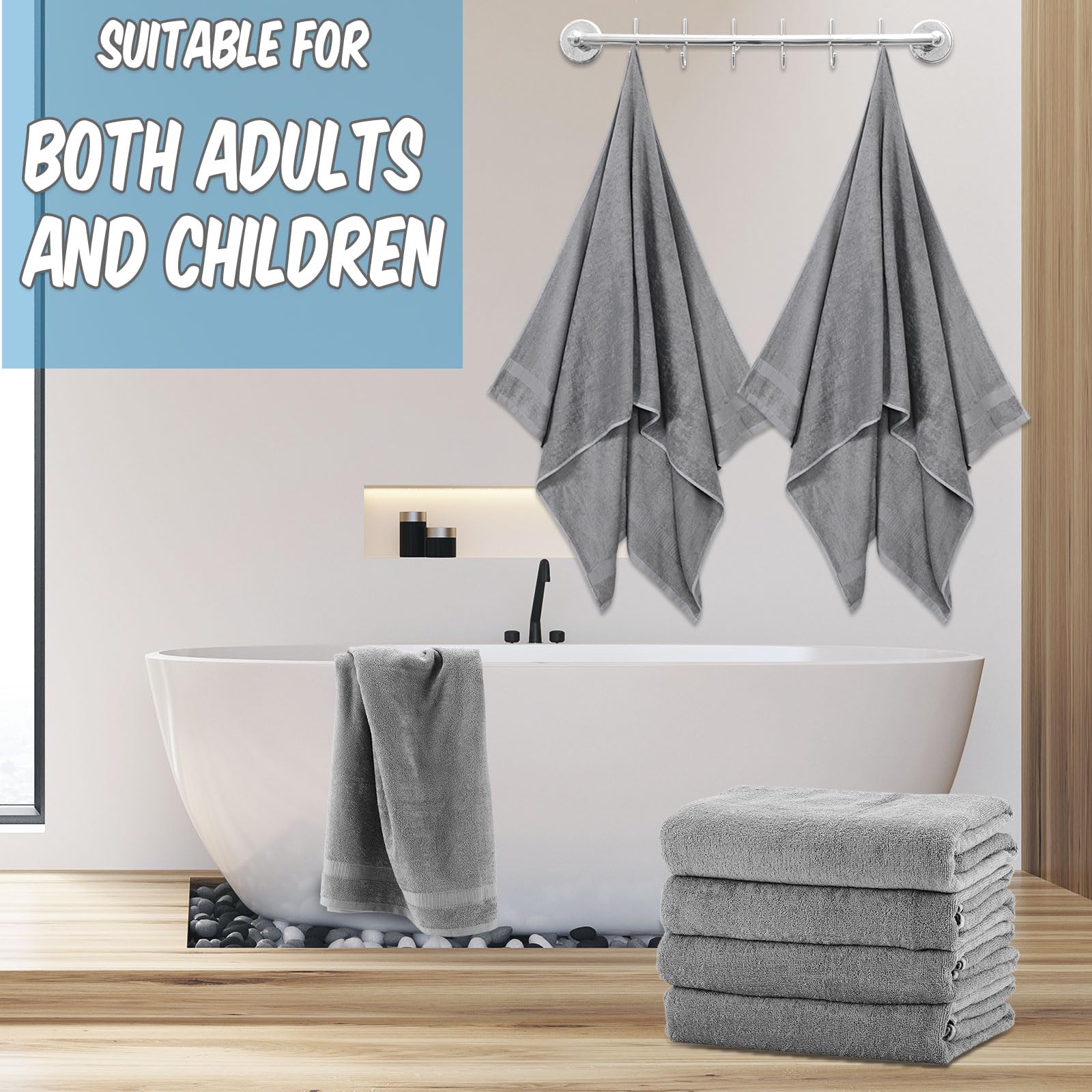 Amazon.com: EBOOT 7 Pieces 100% Cotton Pool Beach Towels 30